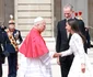Regina Letizia, Regele Felipe și fiicele lor, Prințesa Leonor și Infanta Sofia la întâlnirea cu Papa Leon FOTO FOTO Casa Regală spaniolă (19) jpg