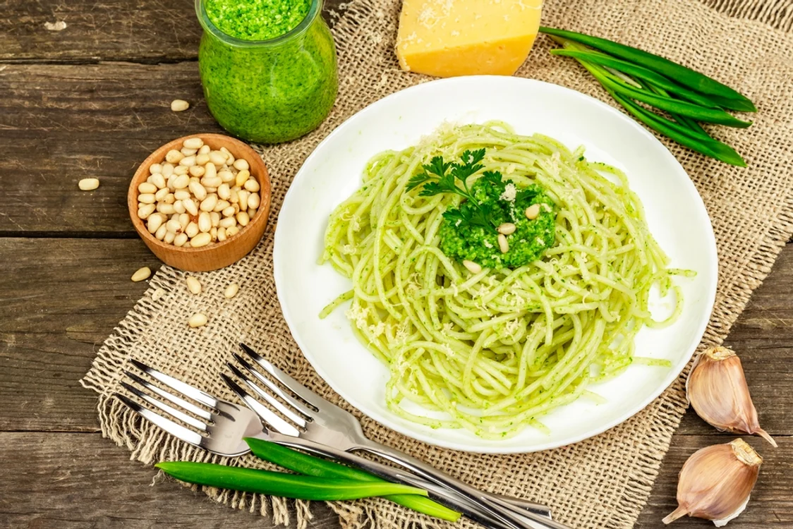 Paste cu pesto de leurdă. FOTO Shutterstock