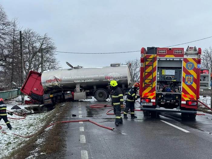 Accident cumplit în Suceava, în a doua zi de Crăciun. Sursă foto: DSU