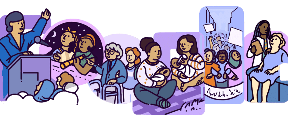 Femeile, sărbătorite de 8 martie și prin doodle-urile Google
