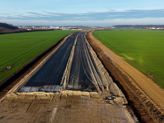 Lucrări la lotul 1 din A0/FOTO: Ionel Scrioșteanu