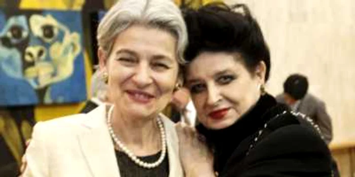 Bucuria
reîntâlnirii: soprana Mariana Nicolesco şi Irina Bokova,
Directorul General UNESCO, la Reuniunea Ambasadorilor Onorifici ai
Organizaţiei Naţiunilor Unite pentru Educaţie, Ştiinţă şi
Cultură