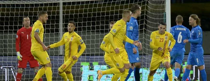 Fotbal Romania - Islanda naţionala de tineret (2-1) FOTO AFP / Haraldur Gudjodson 