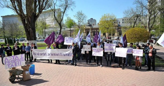 Protestatarii s-au plâns de subvenţiile mici şi lipsa pieţelor de desfacere exclusive pentru producătorii agricoli. Foto: Valentin Kirgan