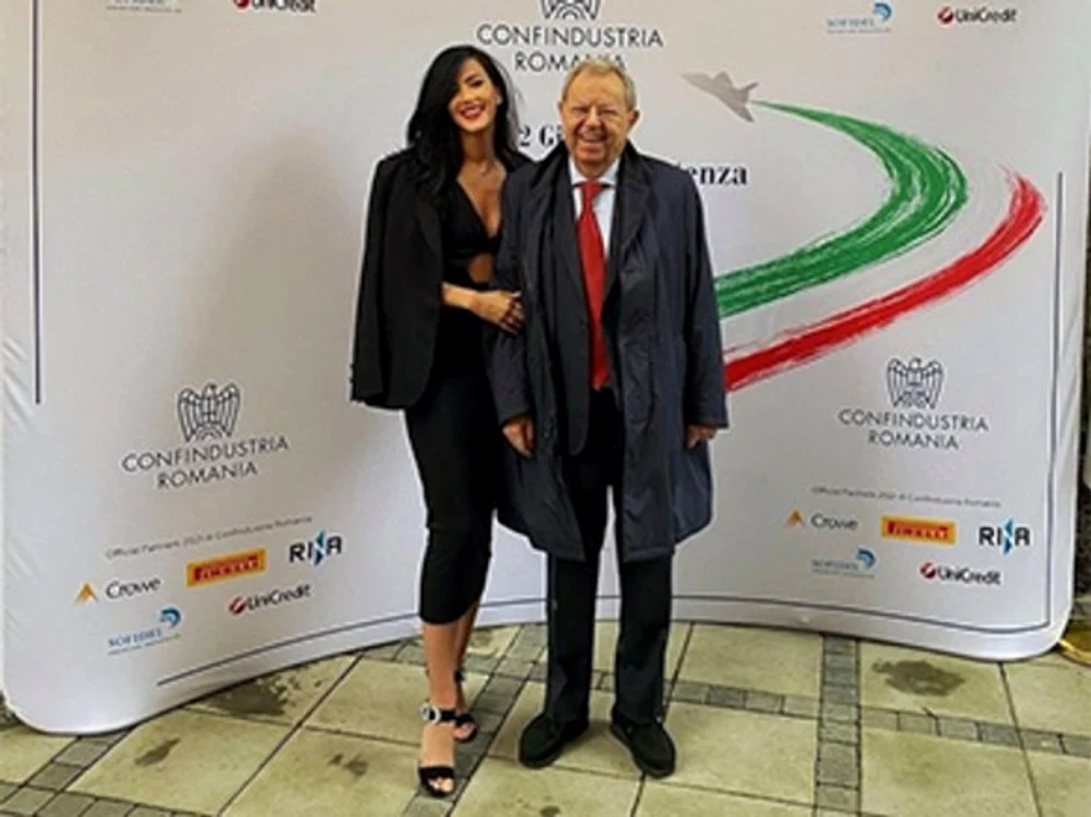 Andreea Ilie şi omul de afaceri George Păunescu, tatăl lui Bobby