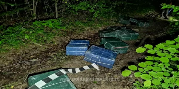 colete cu ţigări Foto Poliţia de frontieră