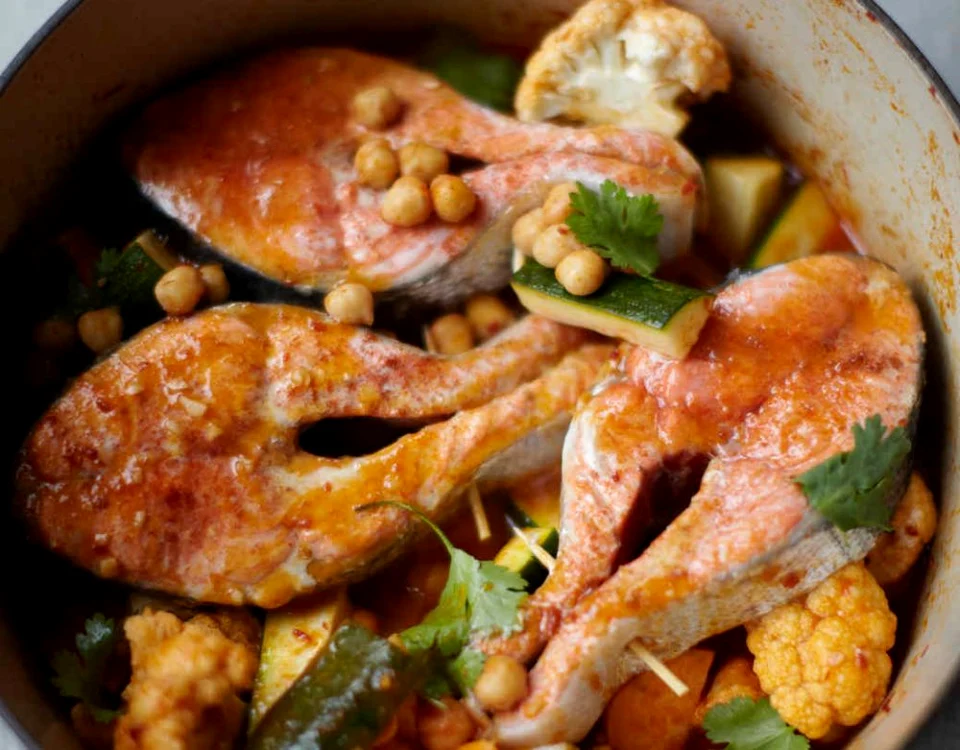 Somon cu legume in stil marocan jpeg