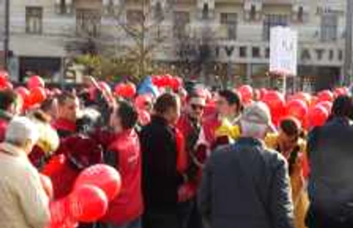 PSD Cluj organizează un miting de sprijin a lui Victor Ponta. FOTO: Remus Florescu