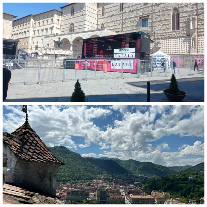 Centrul istoric din Perugia și Brașovul văzut de la Cetățuie FOTO Ioan Buciumar