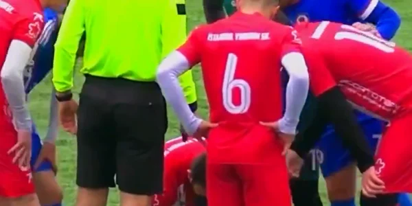Un fotbalist din Turcia a salvat viața unui pescăruș lovit de minge, folosind manevre de resuscitare, în timpul unui meci FOTO: captură video X