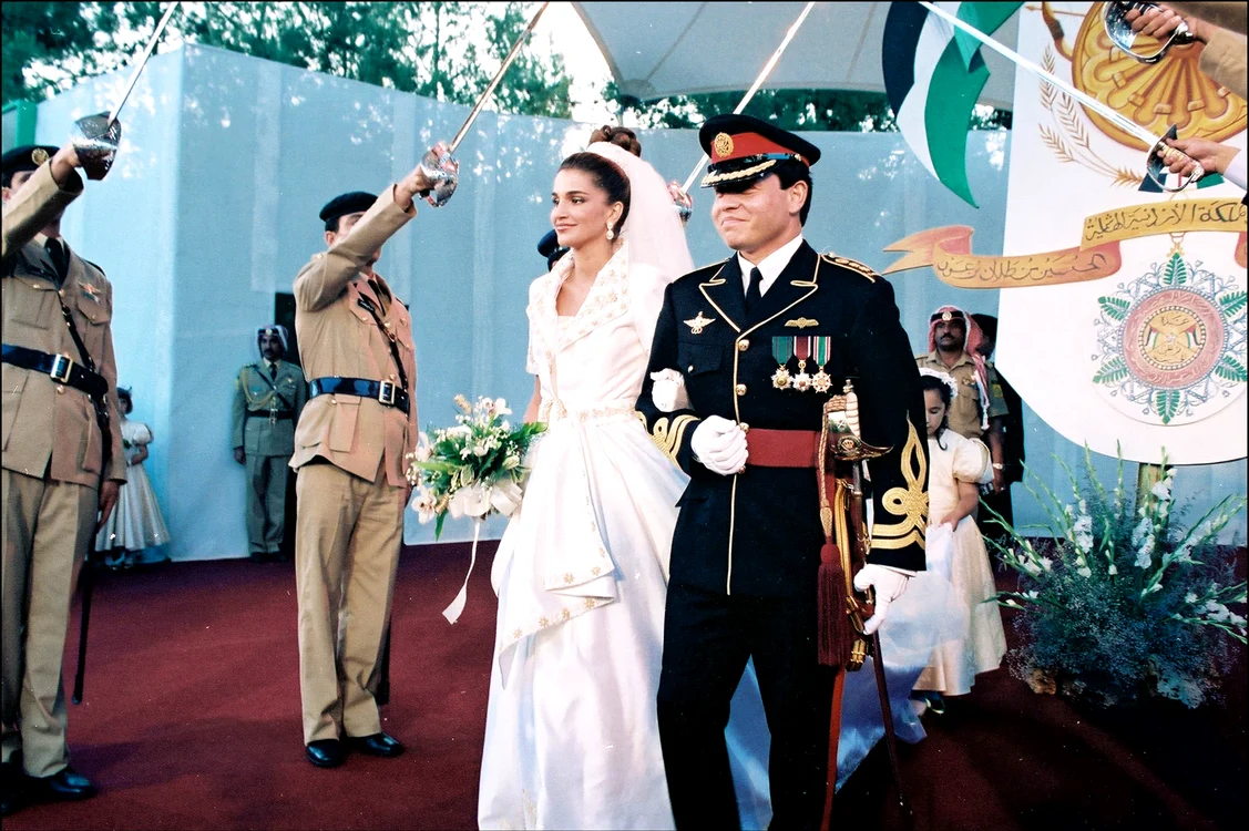 Regina Rania, la nunta cu Regele Abdullah