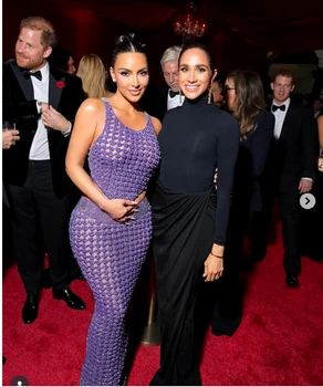 Meghan Markle alături de Kim Kardashian