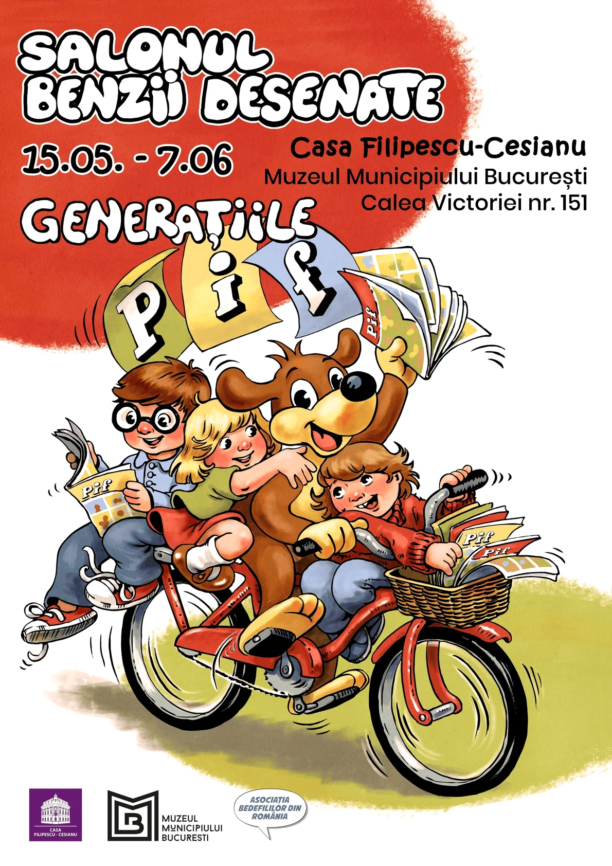 Salonul de benzi desenate „Generațiile PIF”, la Casa Filipescu-Cesianu  