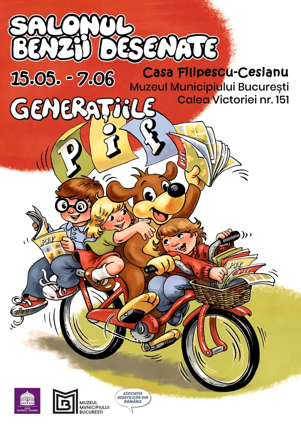 Salonul de benzi desenate „Generațiile PIF”, la Casa Filipescu-Cesianu  