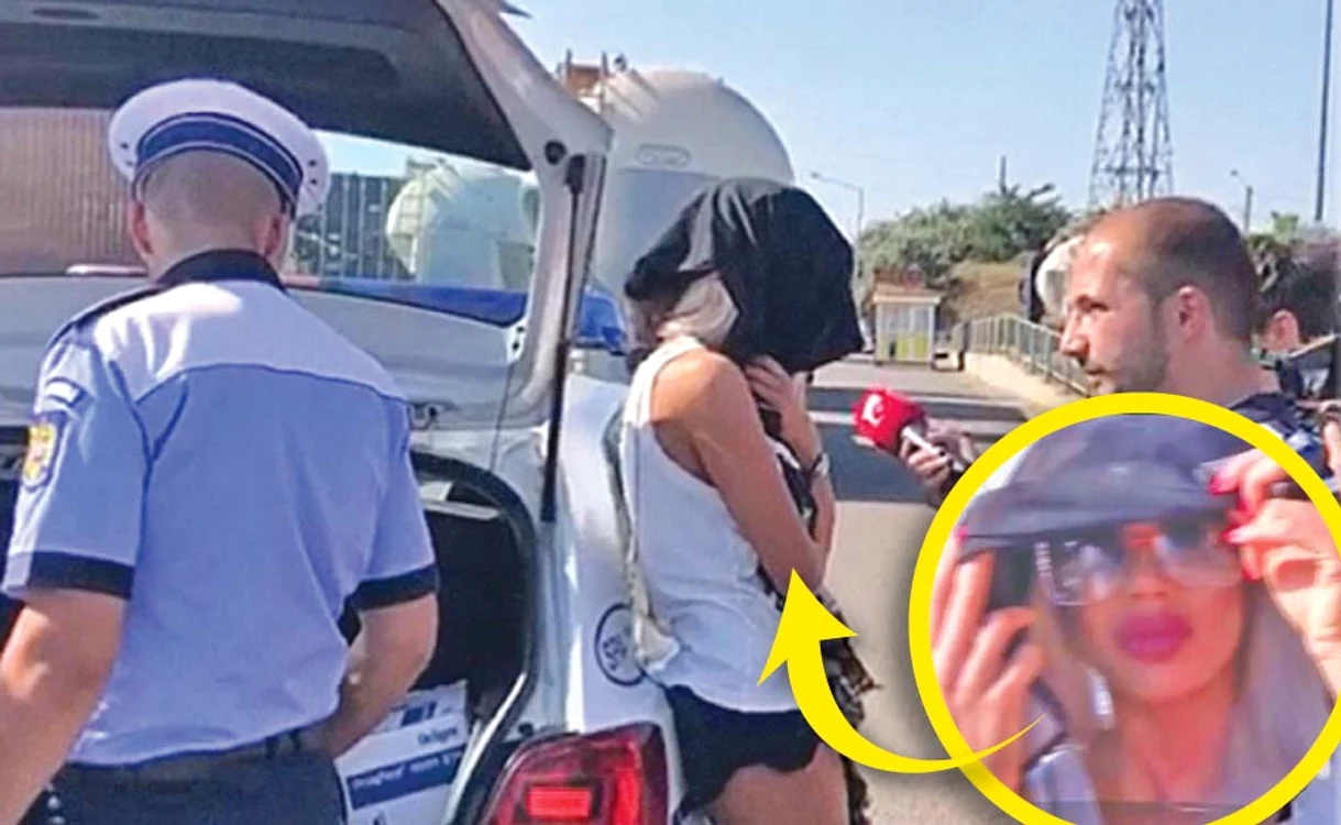Bianca s-a camuflat  când a fost oprită  de poliţiști