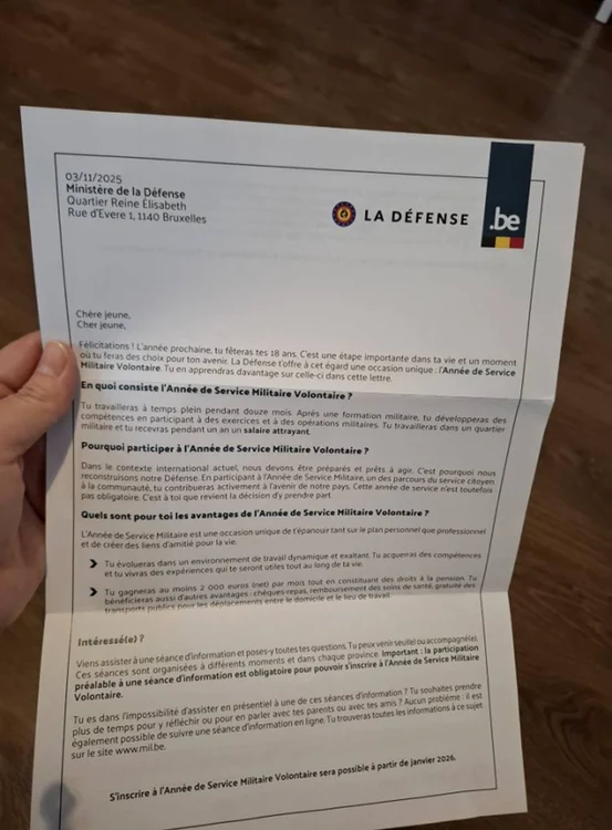 Scrisoarea primită de copiii din Belgia