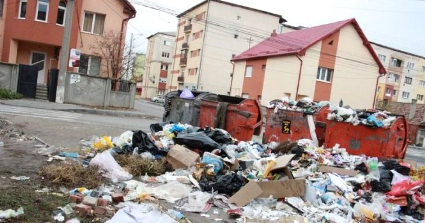 În mai multe cartiere din Alba Iulia gunoiaele nu au mai fost ridicate. Foto Adevărul