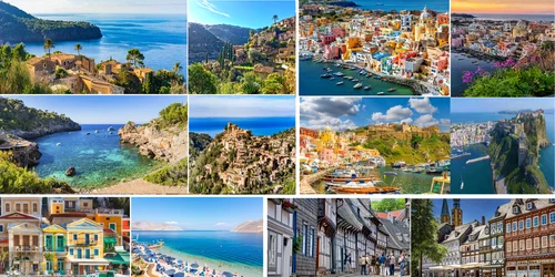 Destinații turistice comori ascunse ale Europei Colaj