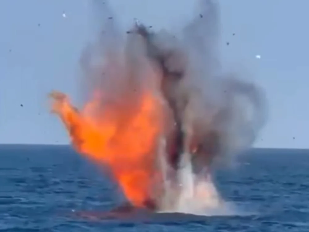 Explozia unei drone în Marea Neagră