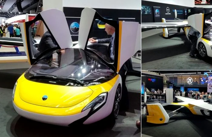 A patra versiune a masinii zburatoare produse de Aeromobil FOTO Twitter @motorpuntoes