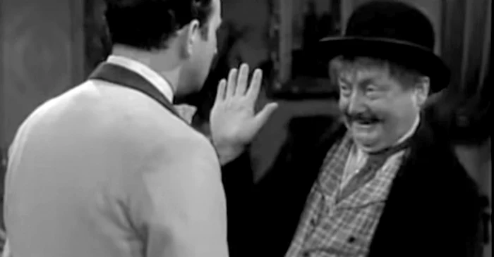 Costache Antoniu, în rolul Cetăţeanului Turmentat, 1953 FOTO Captură TVR