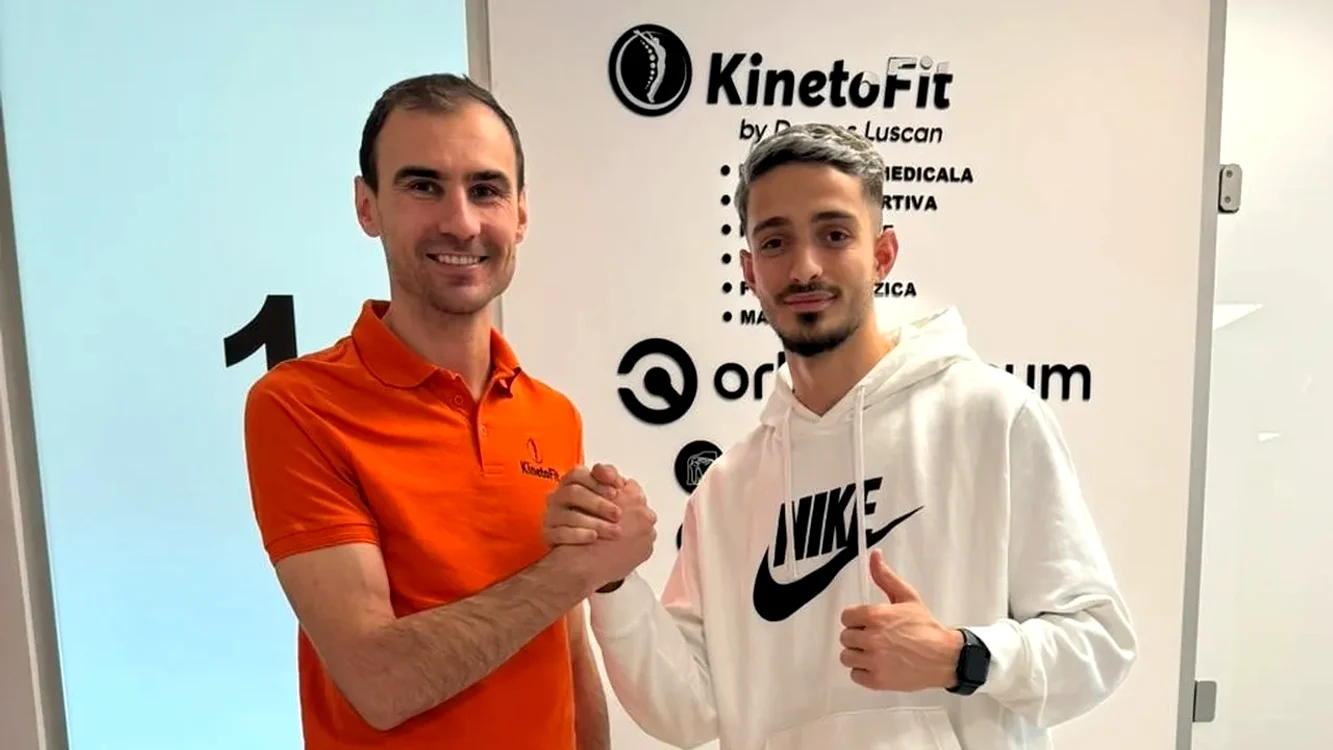 Rrahmani și kinoterapeutul său, Dragoș Luscan. Foto ProSport