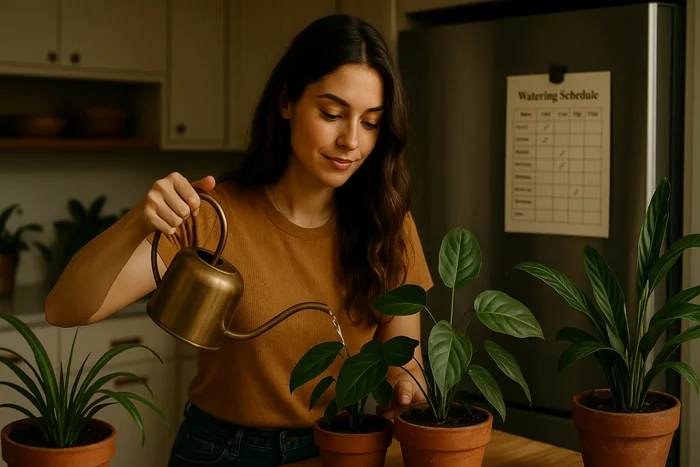 Program de udare pentru plantele de apartament.
