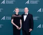 Prințesa Charlene în rochie Jenny Packham și Prințul Albert de Monaco.