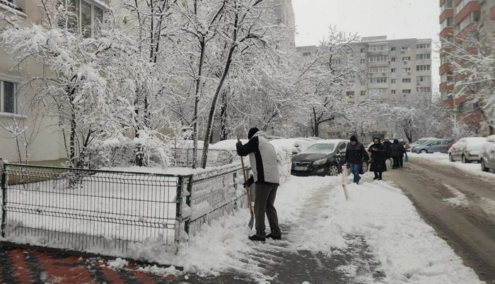 La București a nins ca în povești FOTO: facebook