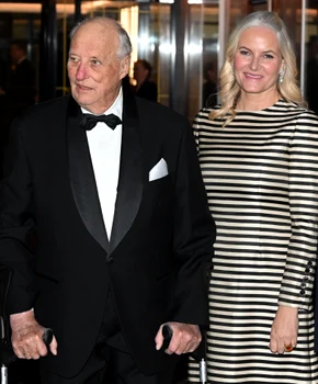 Regele Harald al Norvegiei și nora sa, Prințesa Mette Marit. FOTO: Getty Images