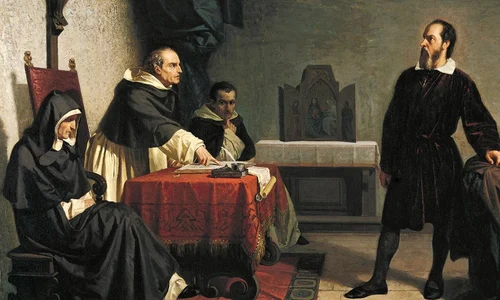 Calendar 21 iunie: 1633   Inchiziția l a găsit pe Galileo Galilei „suspect de erezie” pentru apărarea teoriei heliocentrice a lui Nicolaus Copernicus jpeg