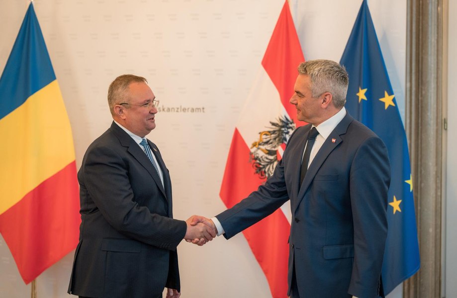 Ciucă și Predoiu, întâlniri pe tema Schengen cu cancelarul Austriei și ministrul federal de Interne