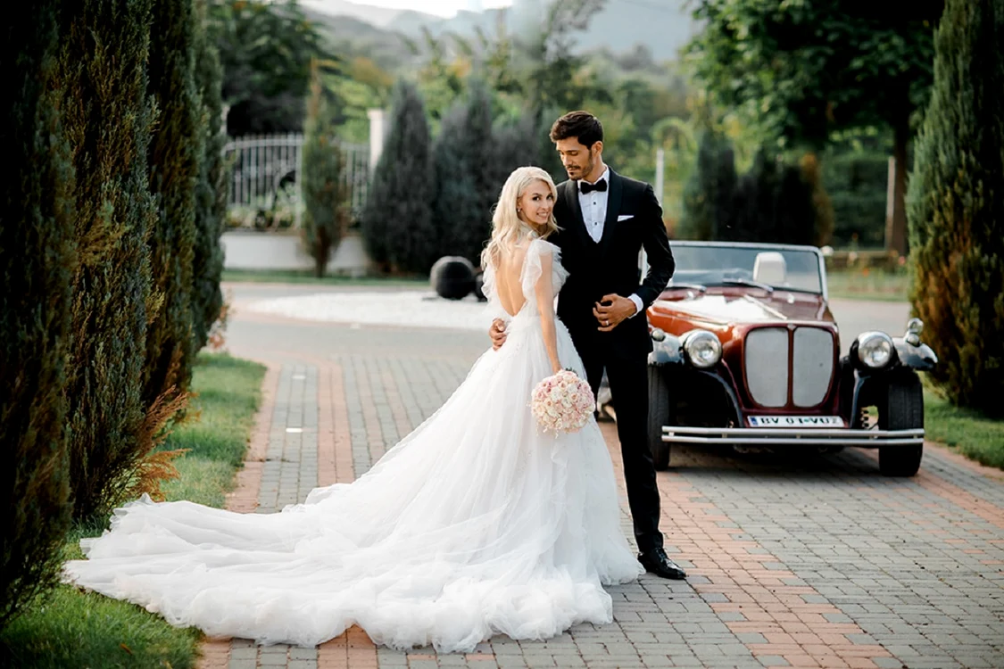 Andreea Bălan și George Burcea, în ziua nunții