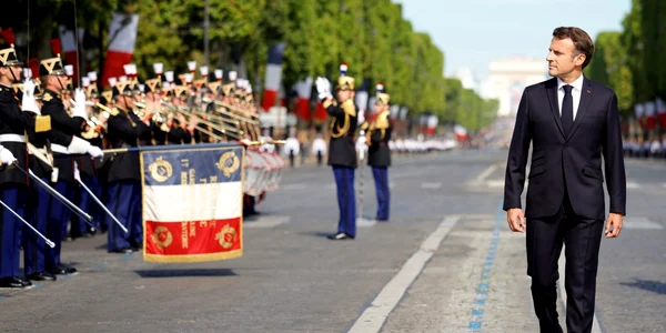 Parada de Ziua naţională a Franţei 2022 EMMANUEL MACRON. FOTO EPA-EFE