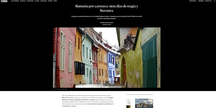 Articol în publicația spaniolă Traveler despre România Foto traveler es.jpg