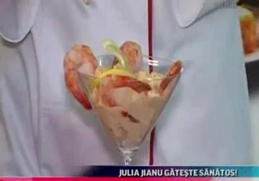 Salata de creveți preparată de Julia Jianu a fost delicioasă