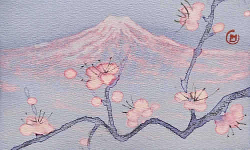 clitorea ternatea acuarela   lucian muntean 05 jpg