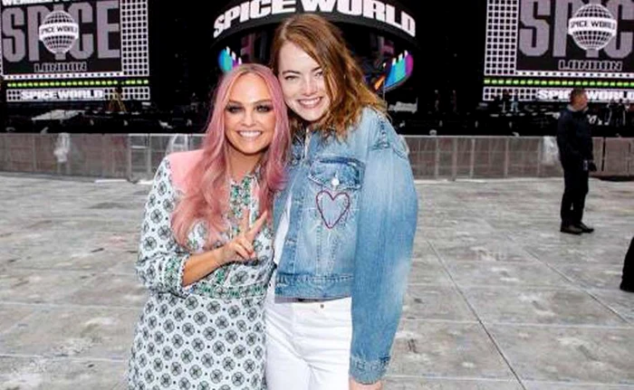 
     Emma Stone, împreună cu Emma Bunton, înainte de concertFoto: Instagram  