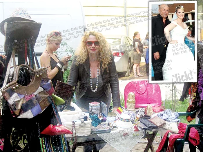 Taraba cu produsele Oanei Lis e plină de obiecte vechi, inclusiv rochia de mireasă purtată anul trecut