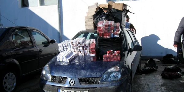 Ţigările au fost confiscate de inspectorii Gărzii Financiare