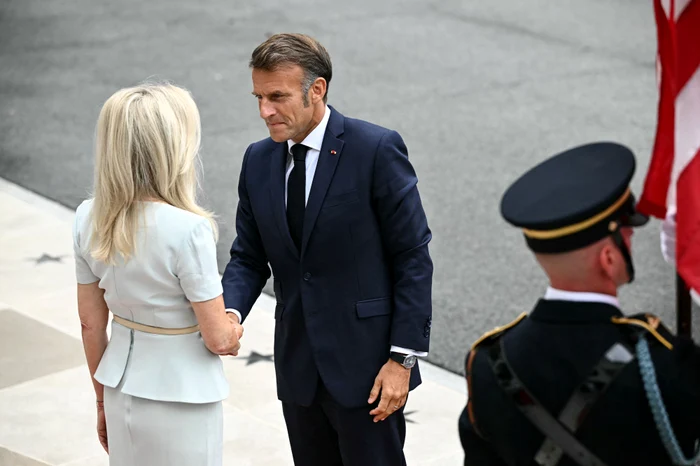 Președintele Franței, Emmanuel Macron, a ajuns la Casa Albă. FOTO: AFP