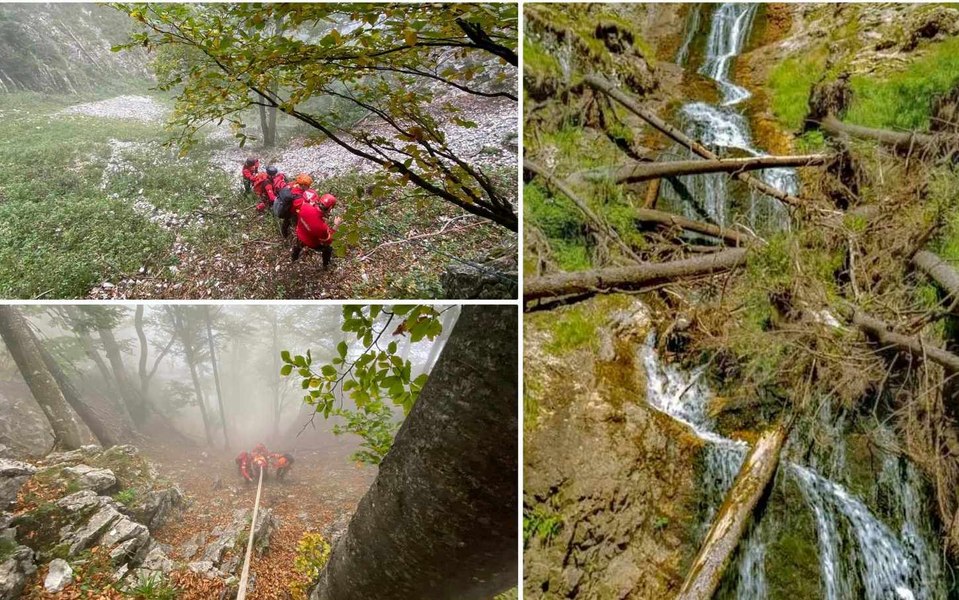 Turist maghiar salvat din râpă, în Munții Apuseni. S-a aventurat pe un traseu extrem de riscant