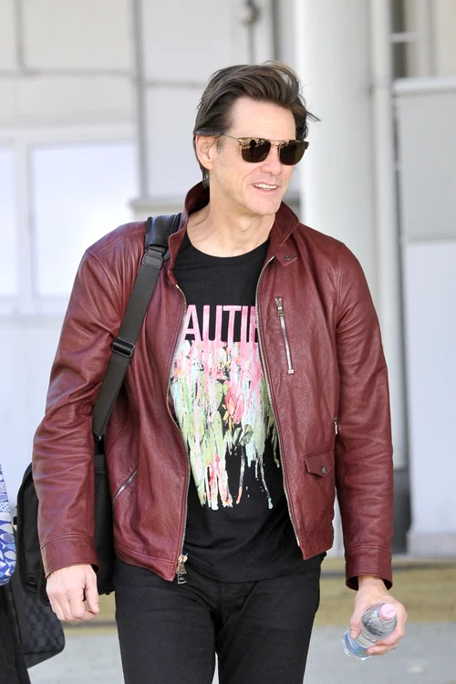 Jim Carrey is seen arriving at the airport to attend the Venice Film Festival in Italy jpeg