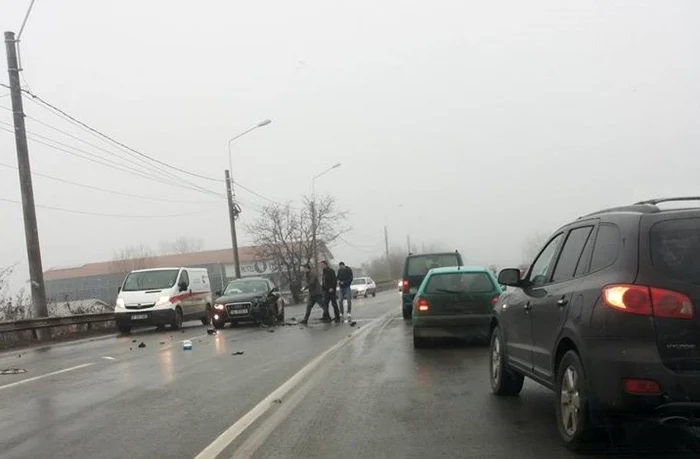 Accidentul a avut loc la ieşirea din oraş, spre Tecuci. Foto: GSDG