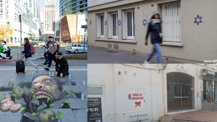 Nu este prima dată când dezinformarea rusă folosește graffiti-uri. FOTO: Colaj EU vs Disinfo 