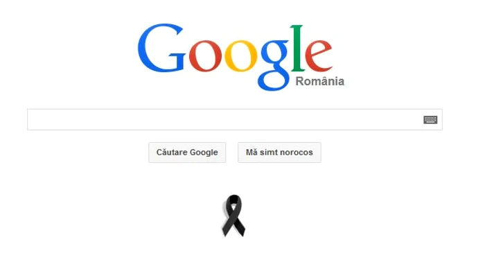 Logo-ul Google a avut o panglică neagră în semn de respect pentru memoria victimelor atentatului de miercuriFoto Google