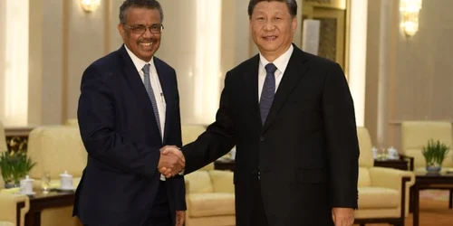 Tedros Adhanom si Xi jinping FOTO AFP