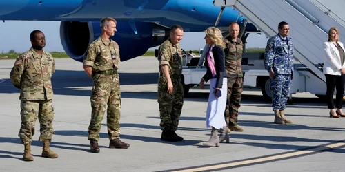 Jill Biden - Constanţa - baza Mihail Kogălniceanu - 6 mai 2022 / FOTO AFP