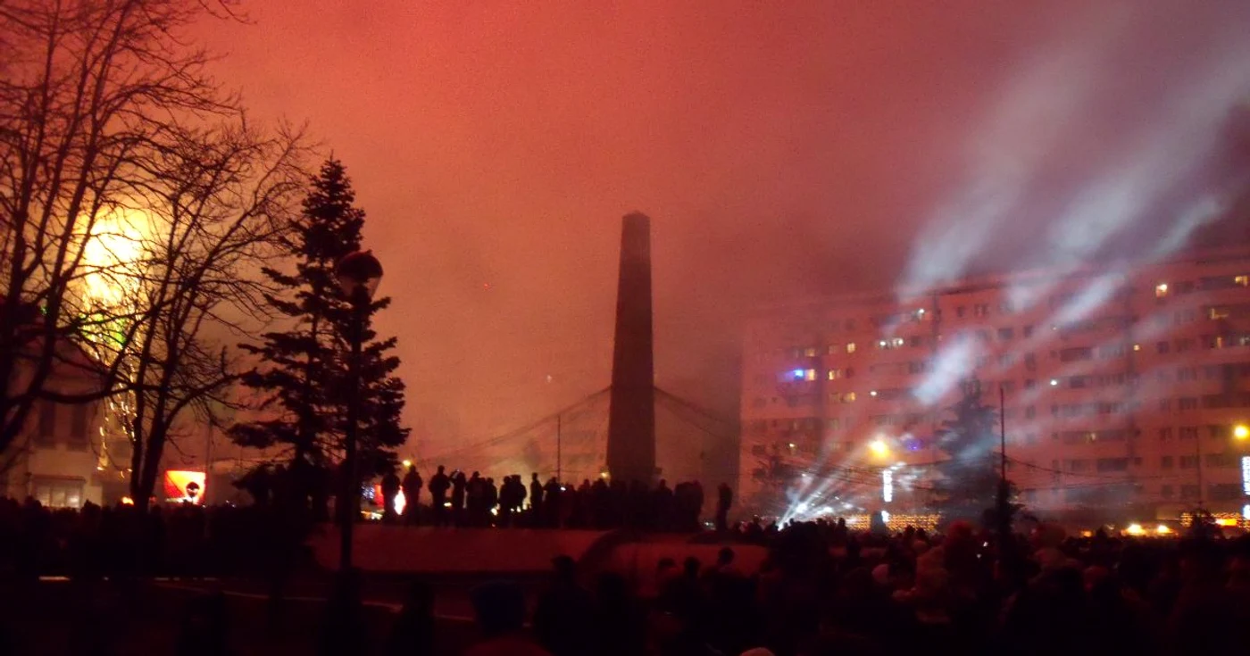 Piaţa Unirii a fost plină de oameni
