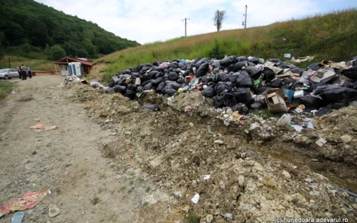 Tone de gunoaie în apropierea mănăstirii Prislop